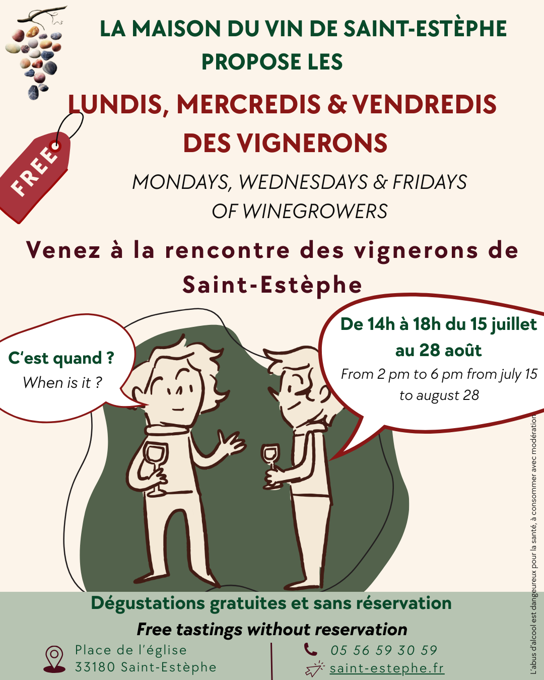 Lundis, Mercredis et vendredis du vigneron Lundis, Mercredis et vendredis du vigneron